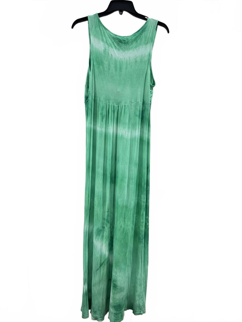 INC Green Tie Dye Rhinestone Maxi Dress M Medium Y2K - Picture 2 of 7